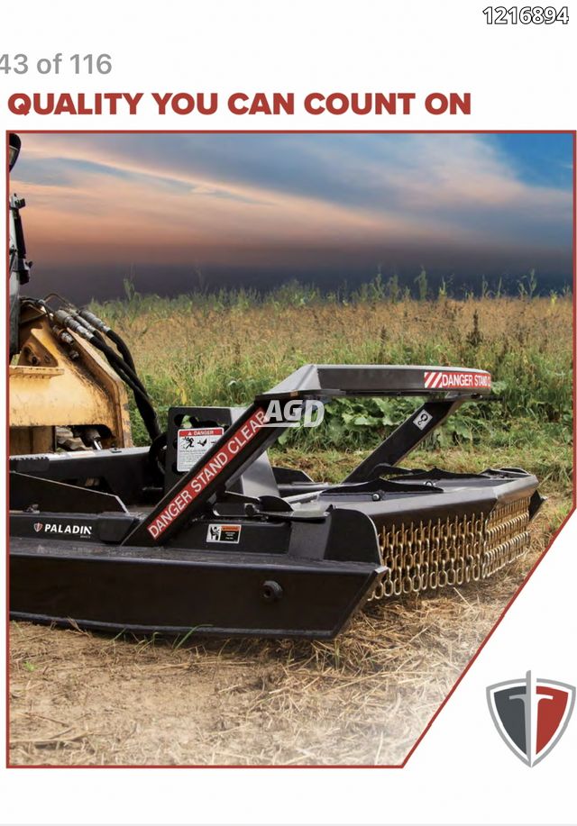 Neuf 2024 Paladin Ground Shark Skidsteer Débroussailleuse rotative