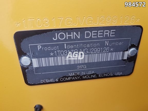 Used 2016 John Deere 317G Track Loader | AgDealer