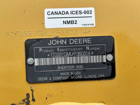 Main image for Used 2019 John Deere 331G Track Loader