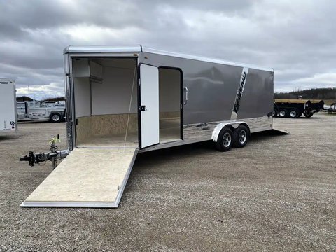 Main image for 2026 Legend 8 Wide Aluminum Deluxe V-Nose Trailer - Snowmobile