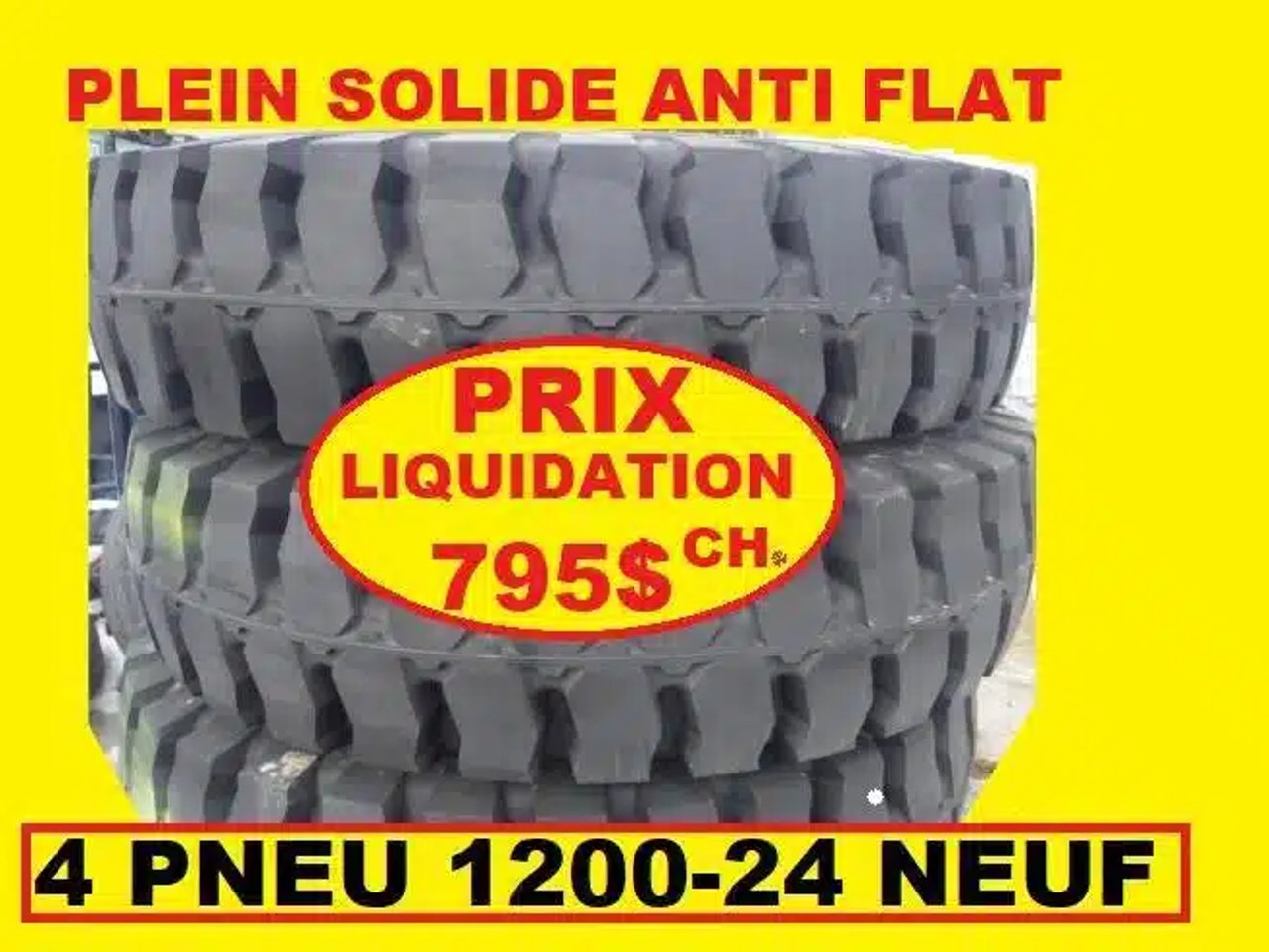 Beautrack PNEU 1200-24 PLEIN ANTI FLAT 1200R24 Pneus et roues