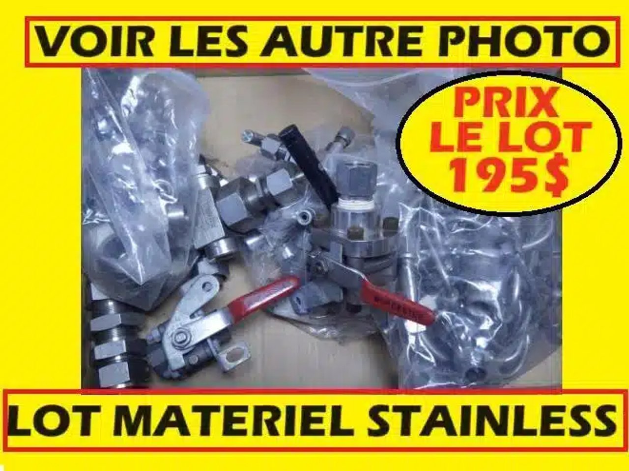 LOT DE MATÉRIEL EN STAINLESS (voir 24 photos) LIVRAISON divers