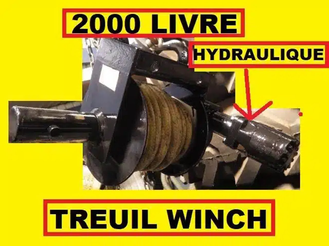 TREUIL HYDRAULIQUE WINCH CAPACITÉ 2000 LIVRE divers
