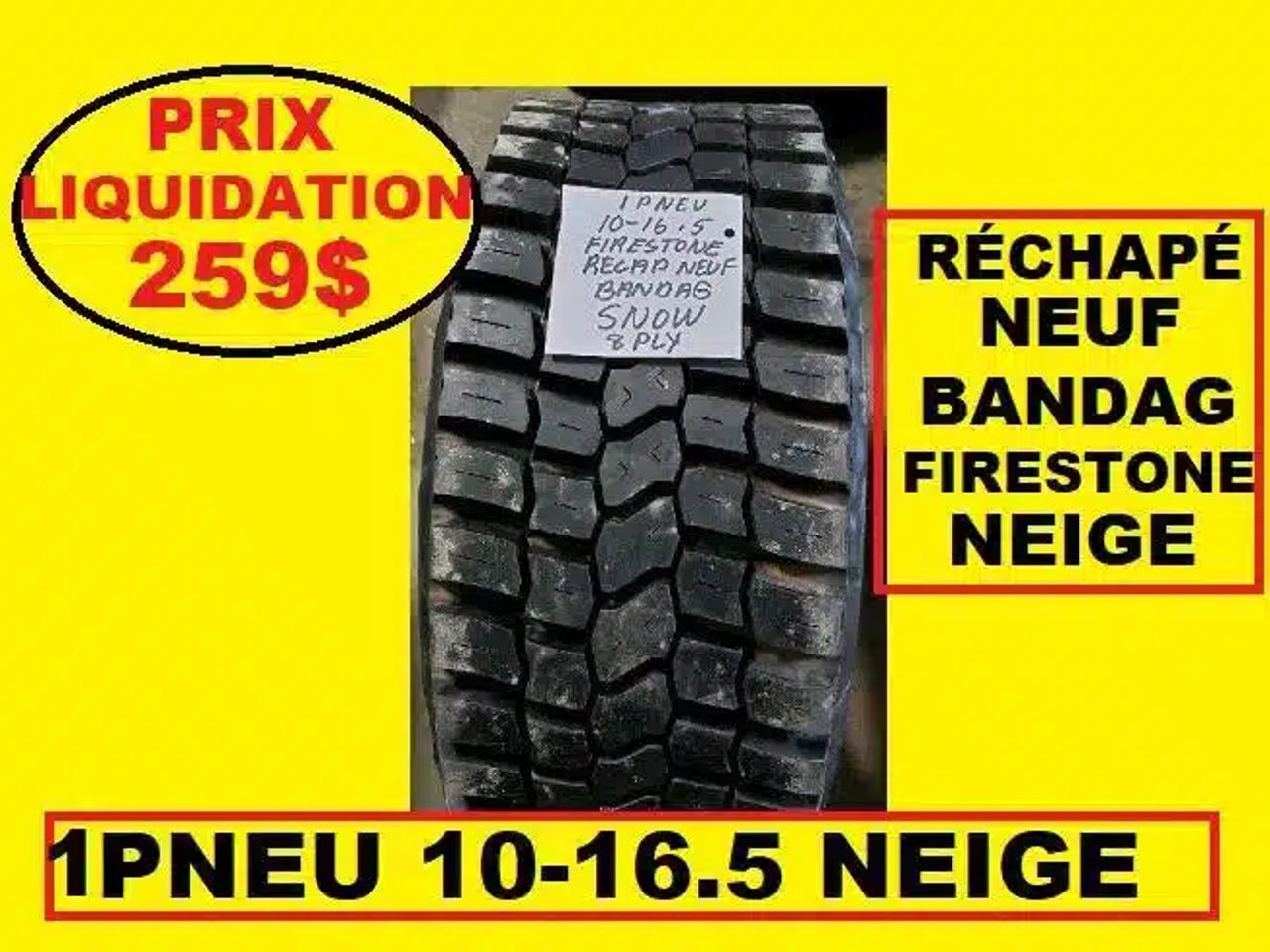 Firestone 10-16.5 Pneus