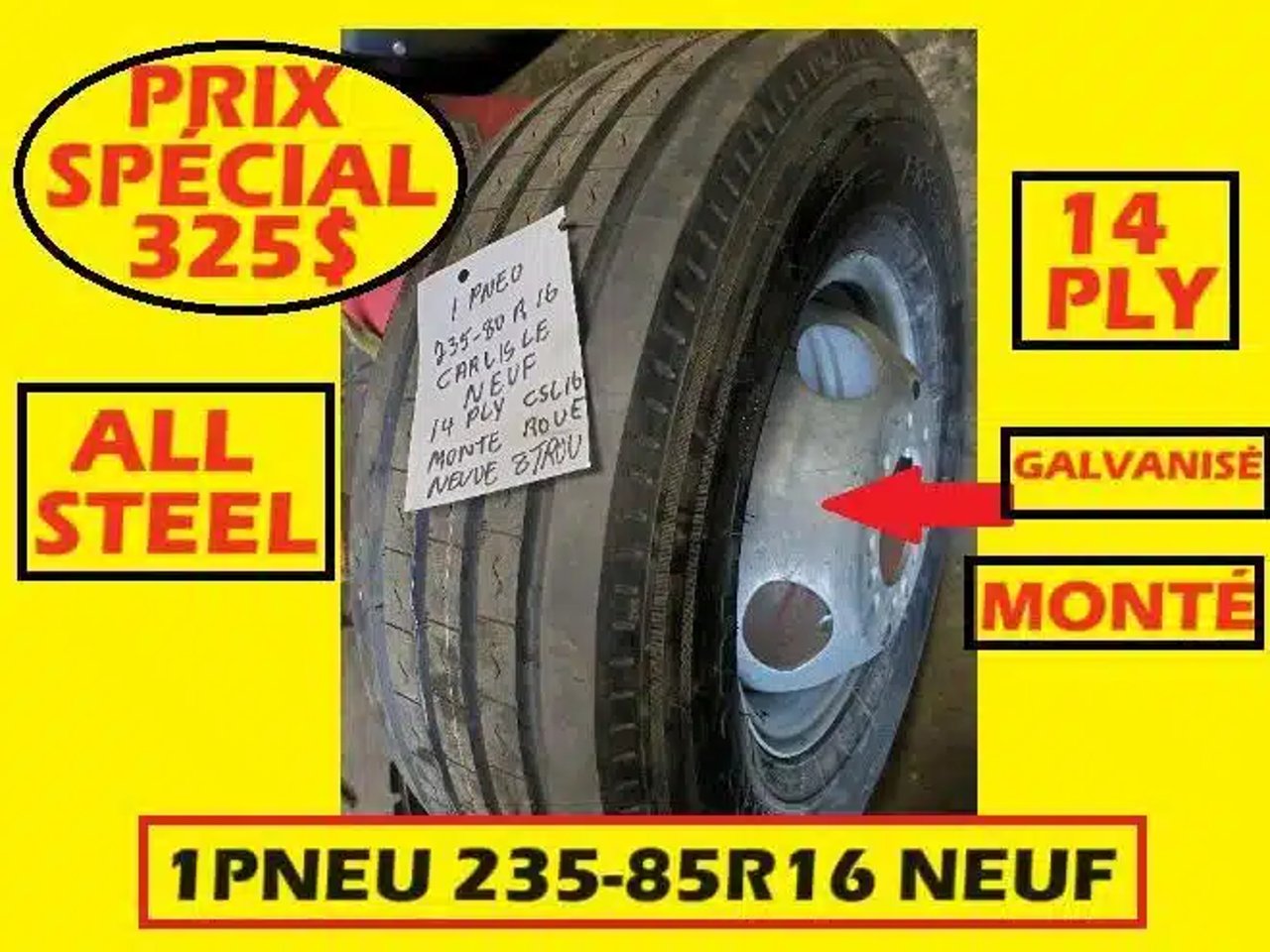 Carlisle 235-85R16 Pneus et roues