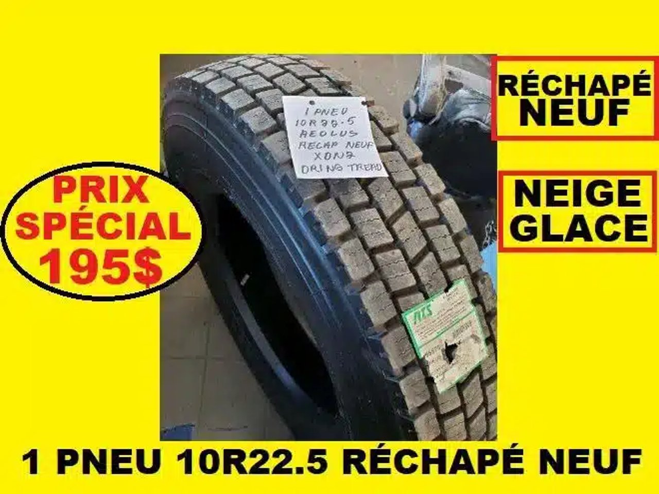 PNEU 10R22.5 RECHAPE NEUF Pneus