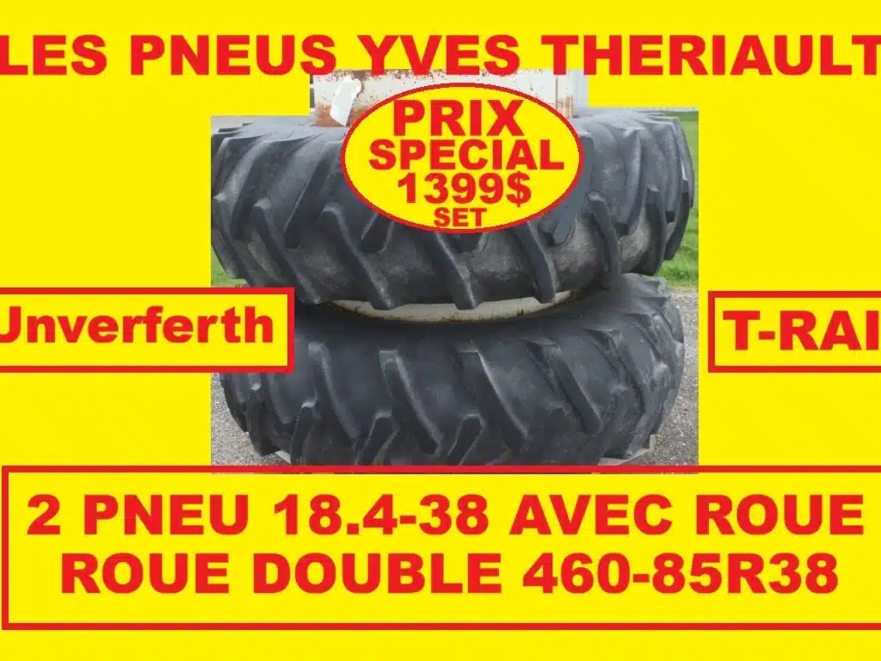 Unverferth PNEU 18.4-38 ROUE Roues double