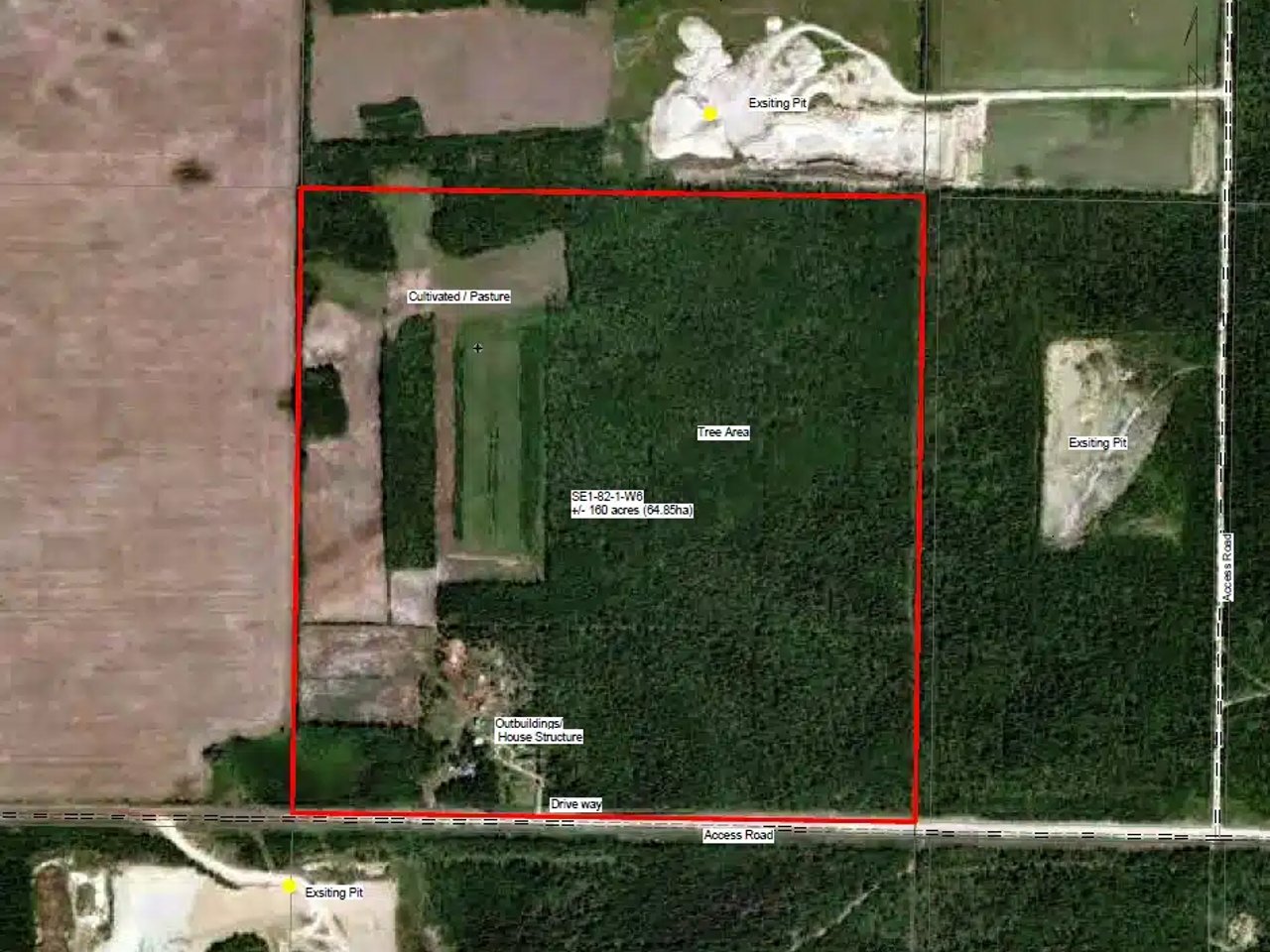 GRAVEL PIT PROPERTY - 160 acres, Near Whitelaw, AB Autre