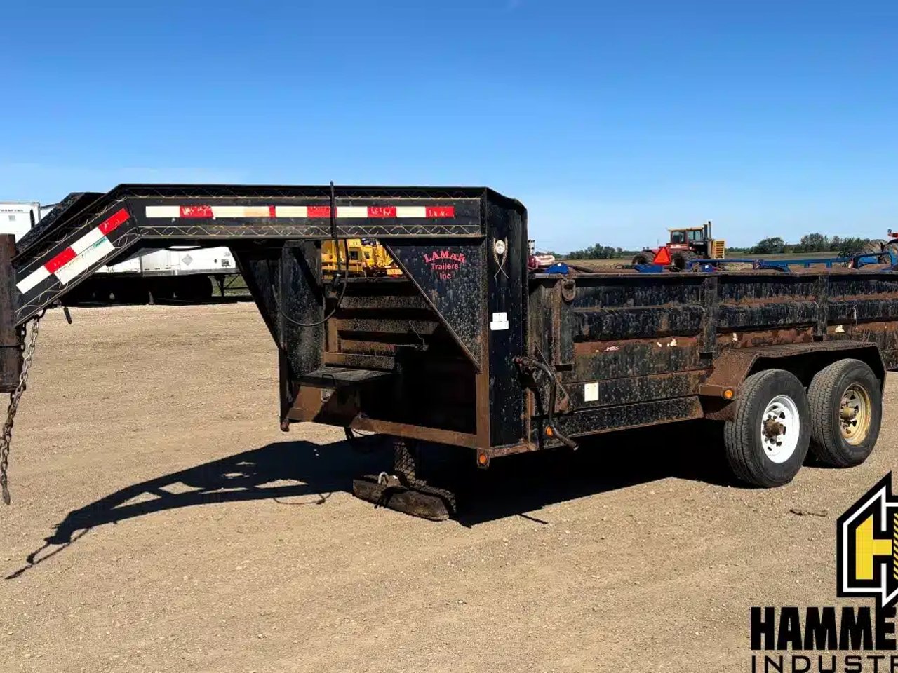 2010 LAMAR 14 Ft Tandem Axle Gooseneck Remorque - Benne