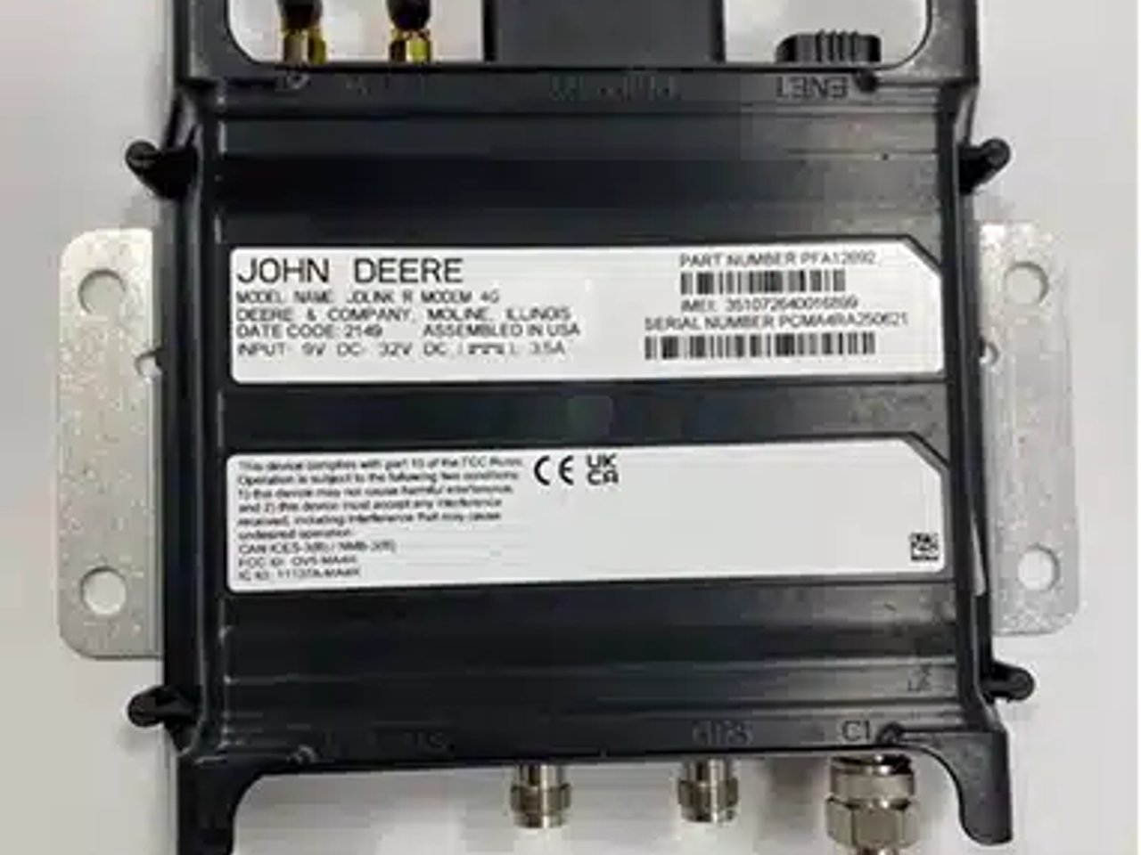 2021 John Deere 4G MTG Système de guidage