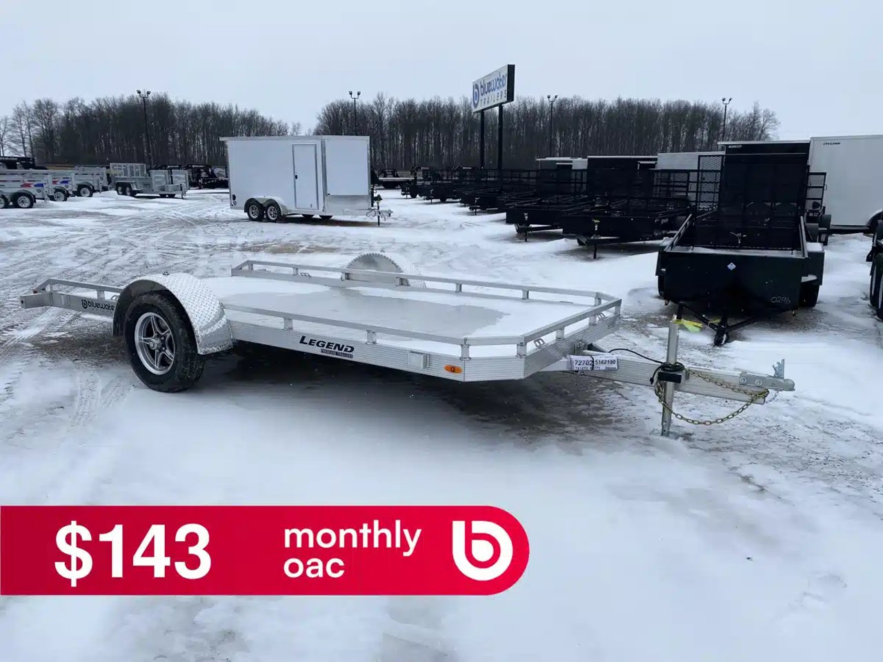 2026 Legend ALUMINUM SINGLE AXLE TILT TRAILER Remorque - Plateforme basculante