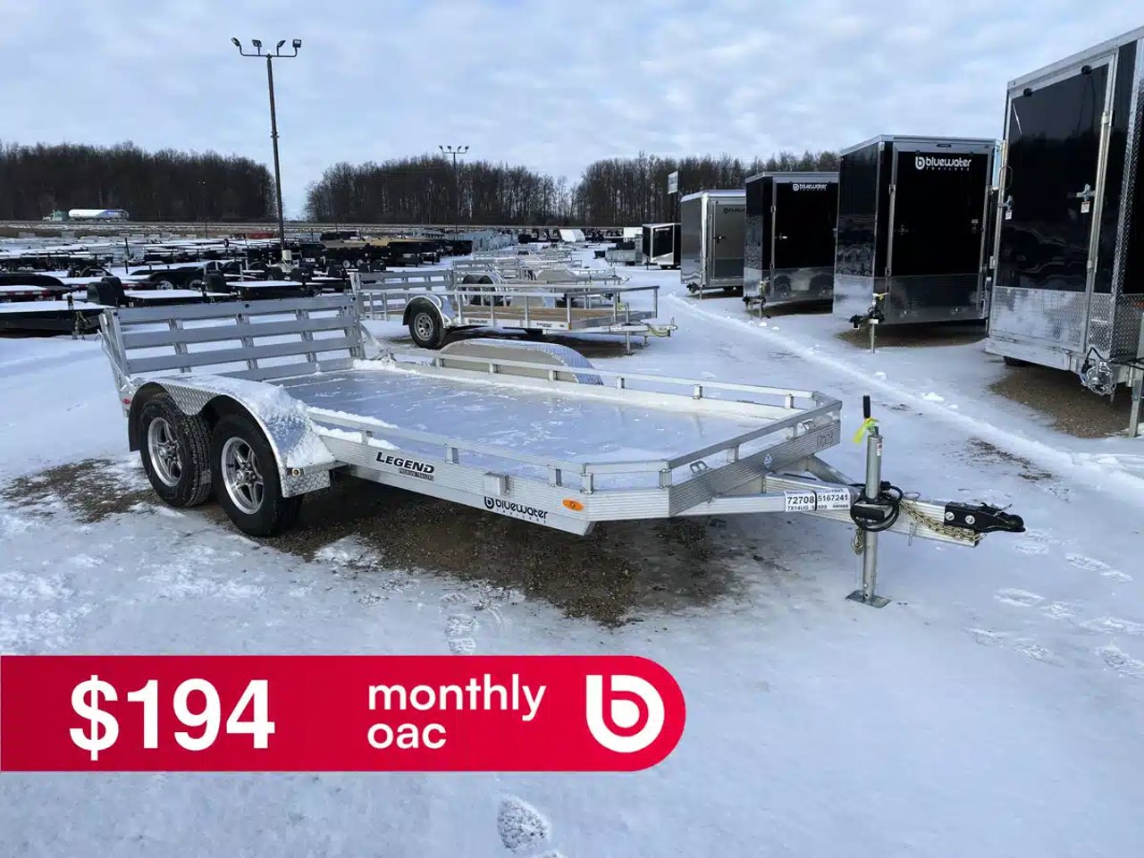 2026 Legend ALUMINUM SINGLE AXLE UTILITY GATE Trailer