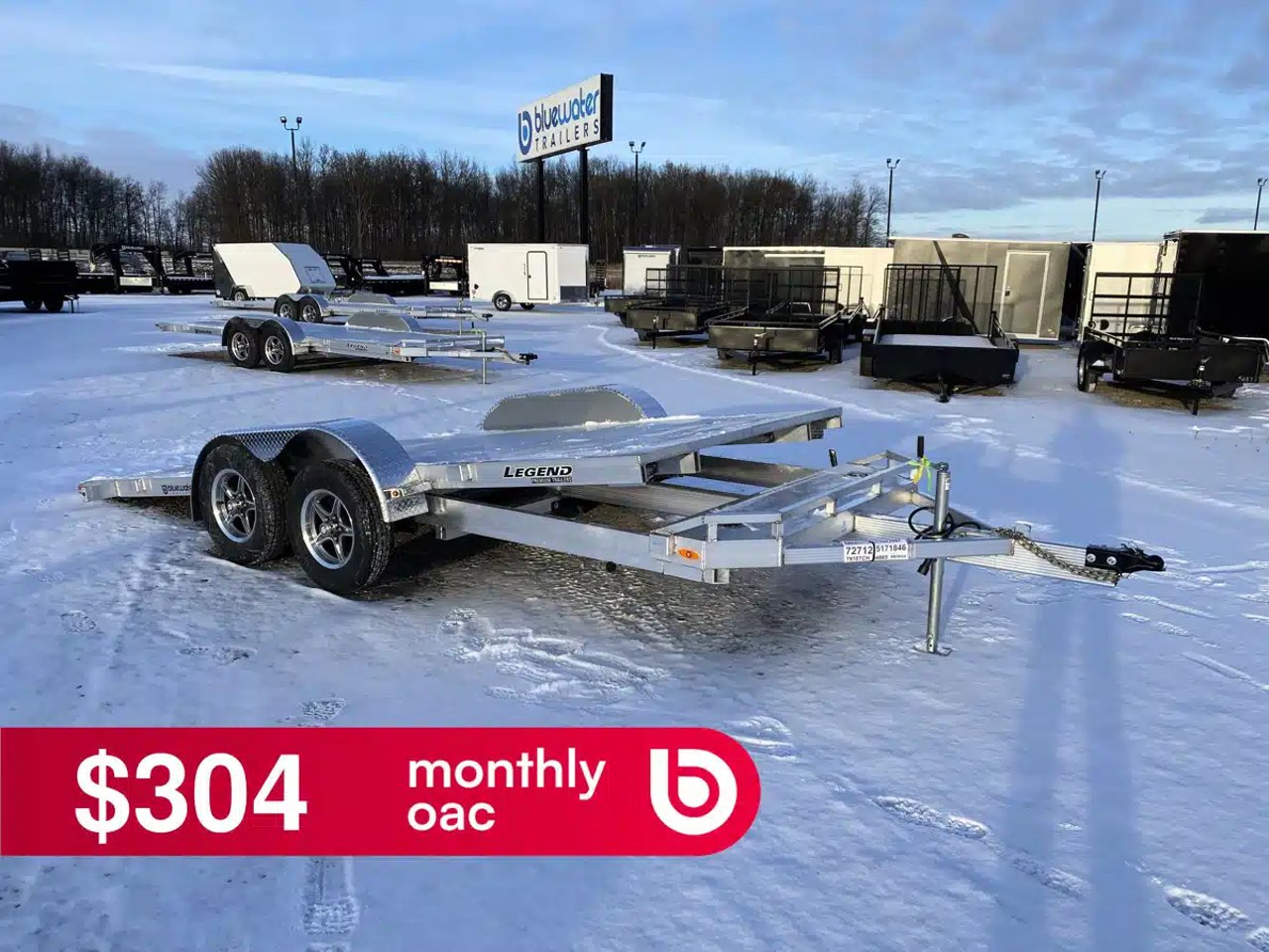 2026 Legend ALUMINUM TANDEM AXLE TILT TRAILER Remorque - Plateforme basculante