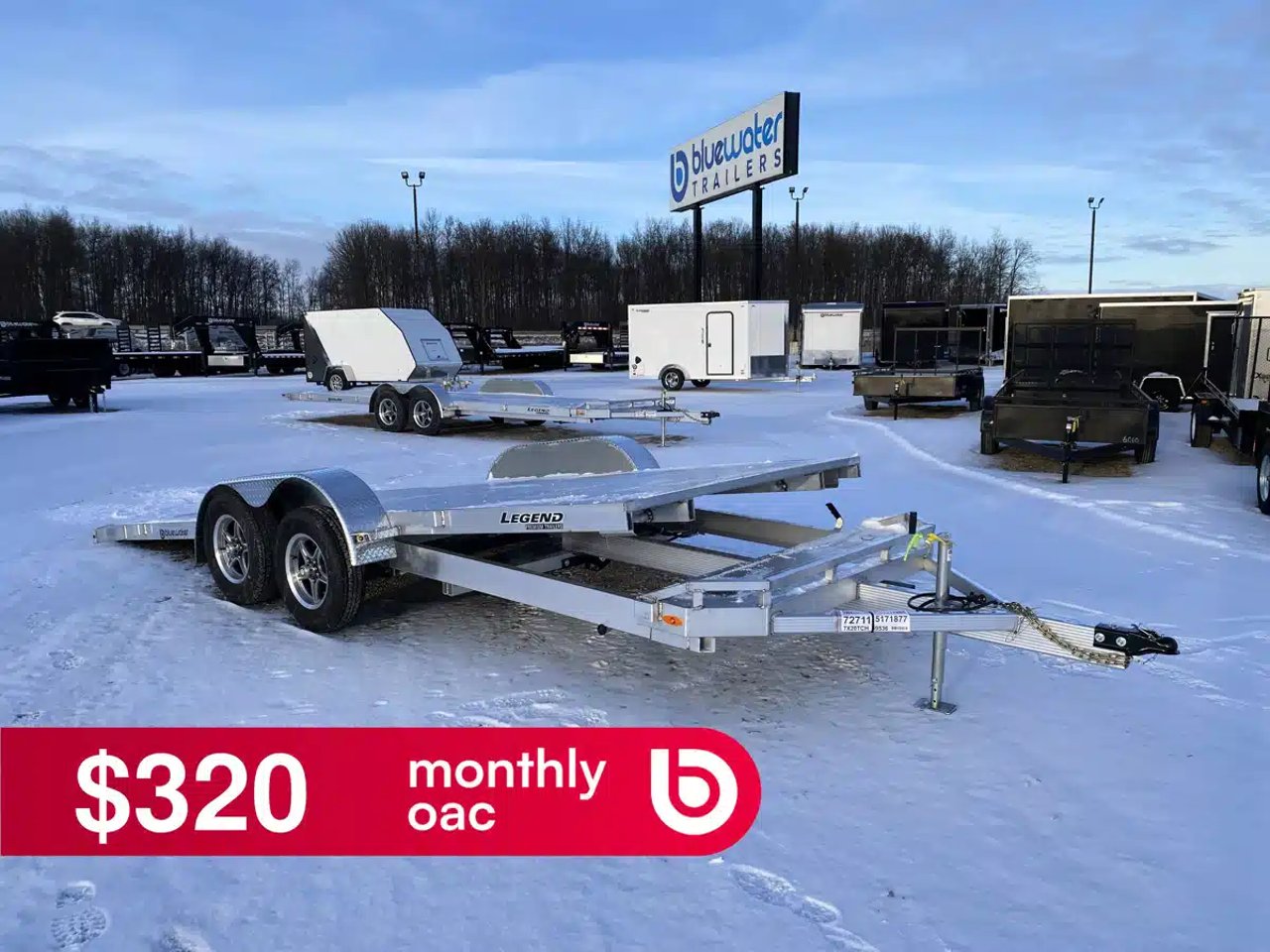 2026 Legend ALUMINUM TANDEM AXLE TILT TRAILER Remorque - Plateforme basculante