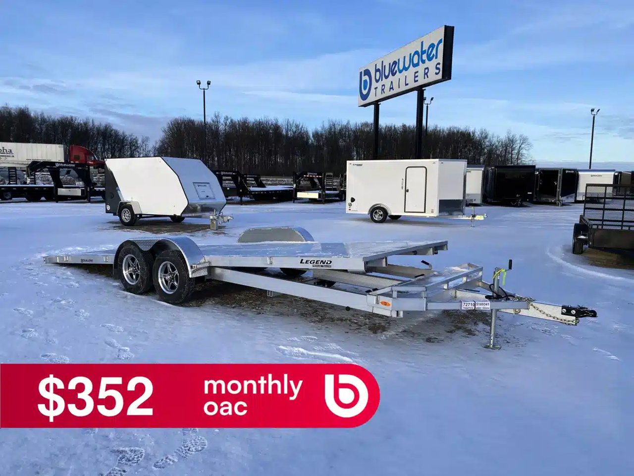 2026 Legend ALUMINUM TANDEM AXLE TILT TRAILER Remorque - Plateforme basculante