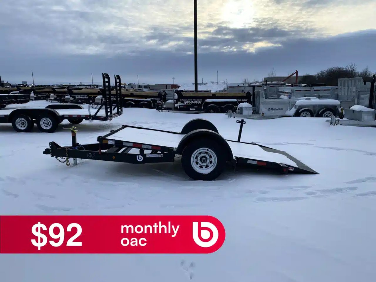 2026 Canada Trailers Single Axle Gravity Tilt Trailers 5,200 lbs. GVWR Remorque - Plateforme basculante