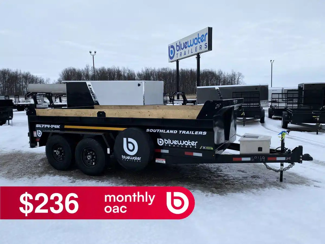 2026 Tandem Axle Dump Trailer 15,400 lb Remorque - Benne