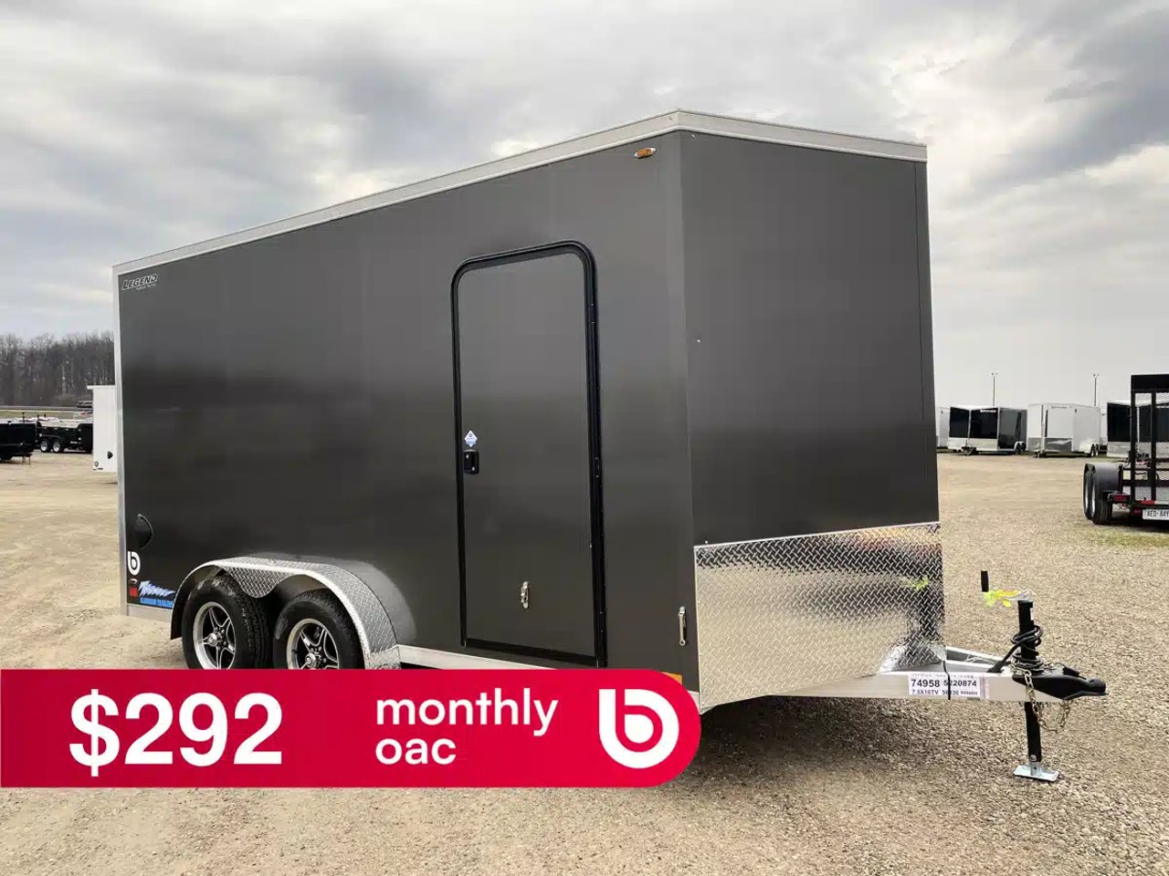 2026 Legend ALUMINUM THUNDER V-NOSE Trailer