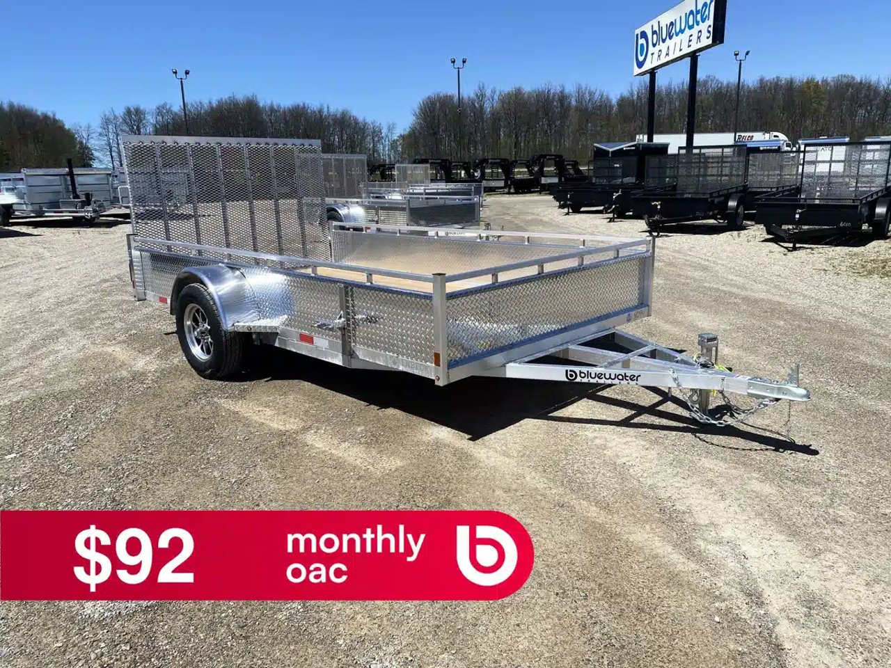 2026 Canadian Mennonite Built Single Axle Aluminum Utility Trailer remorque - utilitaire