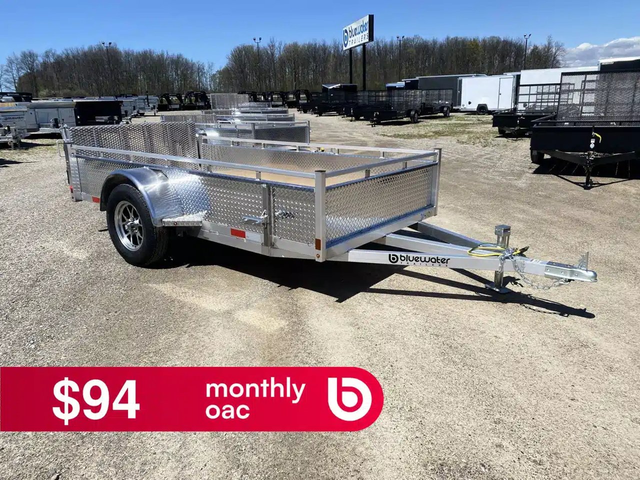 2026 Canadian Mennonite Built Single Axle Aluminum Utility Trailer remorque - utilitaire
