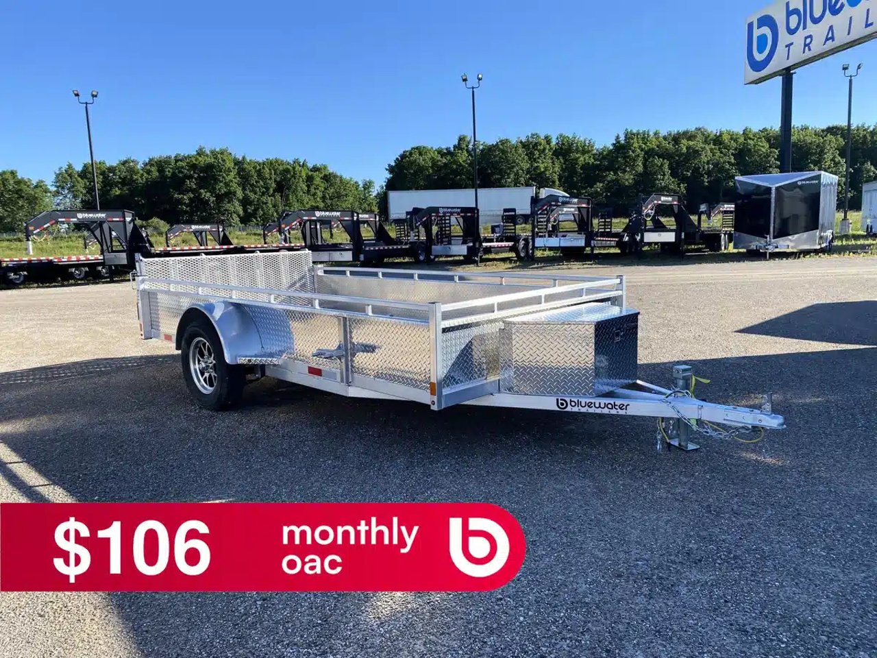 2026 Canadian Mennonite Built Single Axle Aluminum Utility Trailer remorque - utilitaire