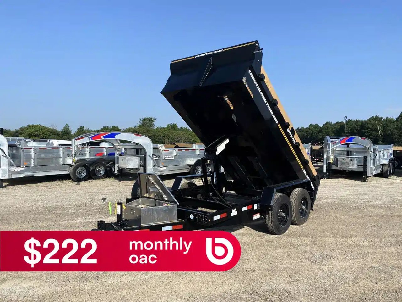 2026 Southland Trailers Tandem Axle Dump Trailer 11,440 lb Remorque - Benne