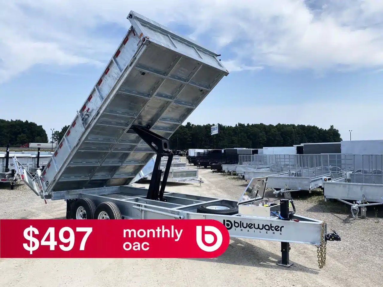 2027 Canada Trailers Galvanized Deckover Dump Trailer 15,120 lbs. Remorque - Plateforme basculante