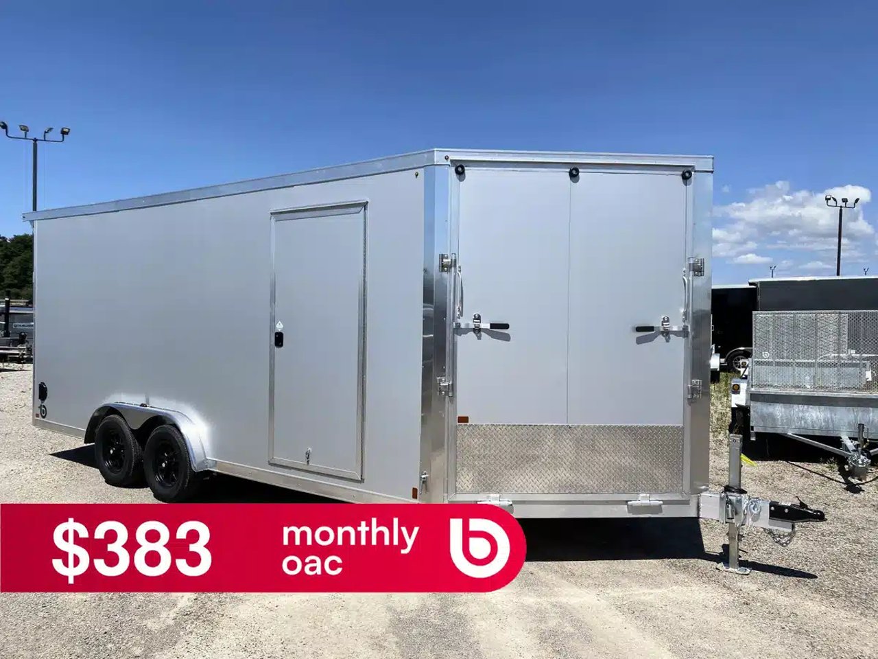 2027 Canadian Mennonite Built Aluminum 7.5' Snowmobile Trailer Remorque - Motoneige