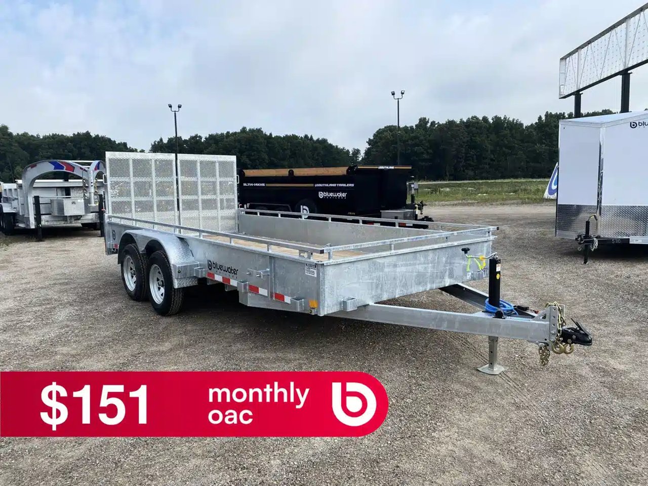 2027 Canada Trailers Galvanized Tandem Axle Utility Trailers 7,560lbs GVWR remorque - utilitaire