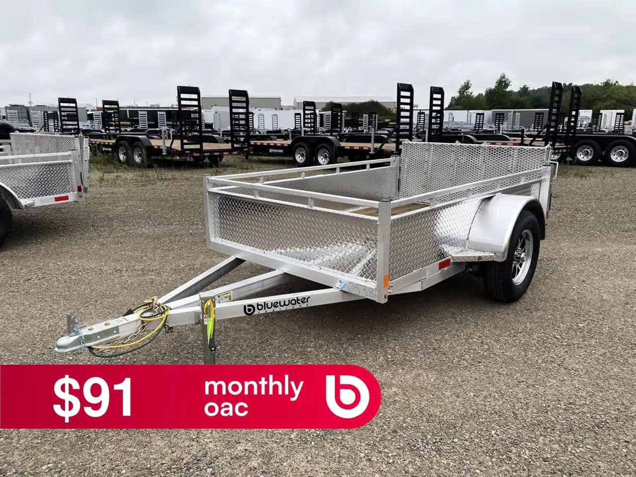 2027 Canadian Mennonite Built Single Axle Aluminum Utility Trailer remorque - utilitaire