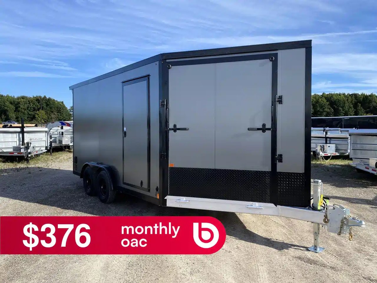 2027 Canadian Mennonite Built Aluminum 7.5' Snowmobile Trailer Remorque - Motoneige