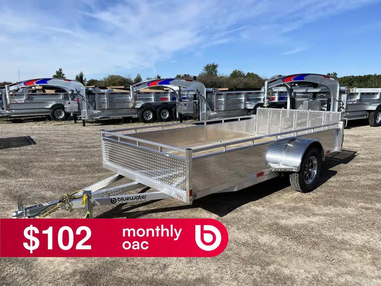 2027 Canadian Mennonite Built Single Axle Aluminum Utility Trailer remorque - utilitaire