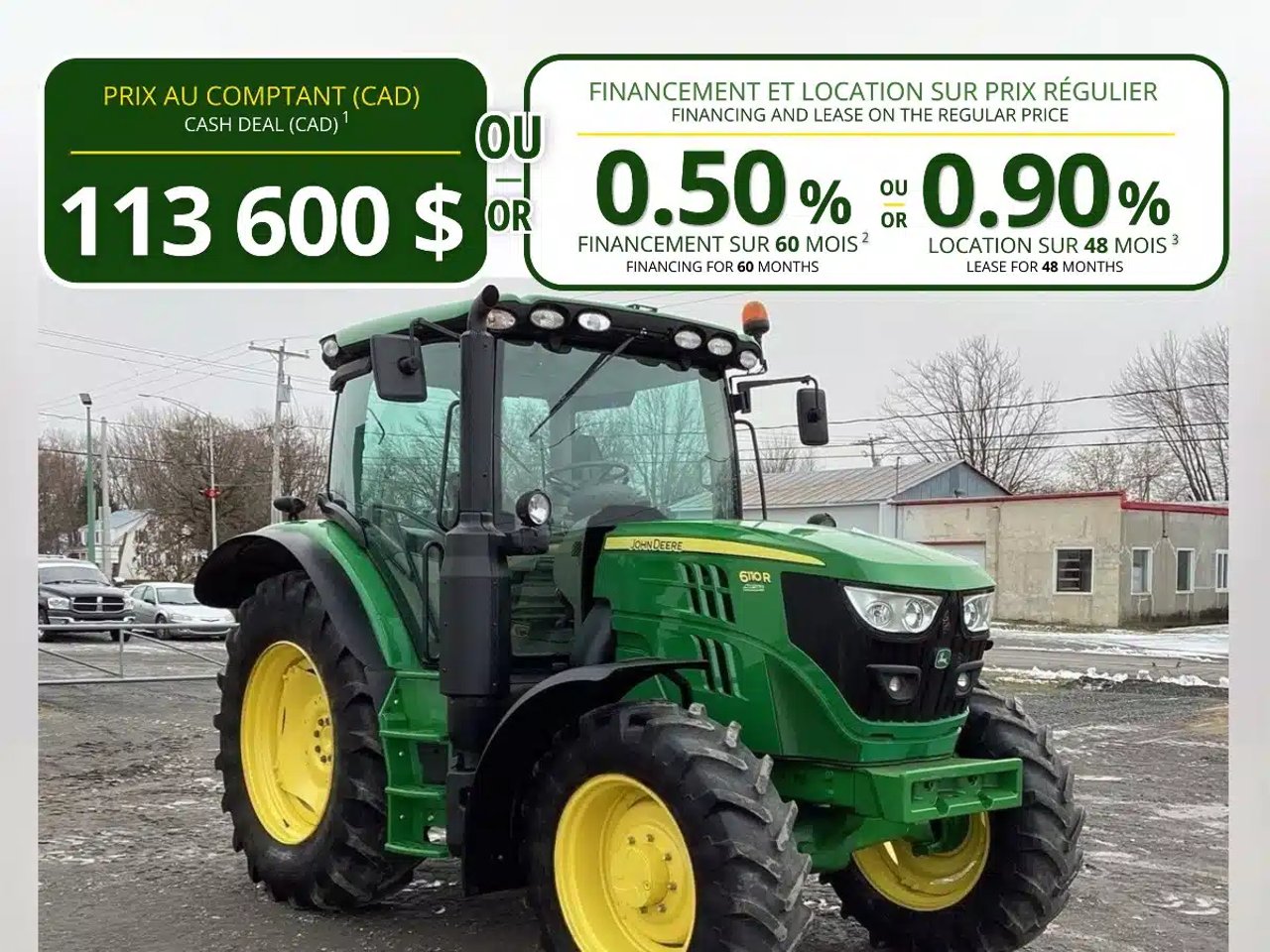 2018 John Deere 6110R Tracteur