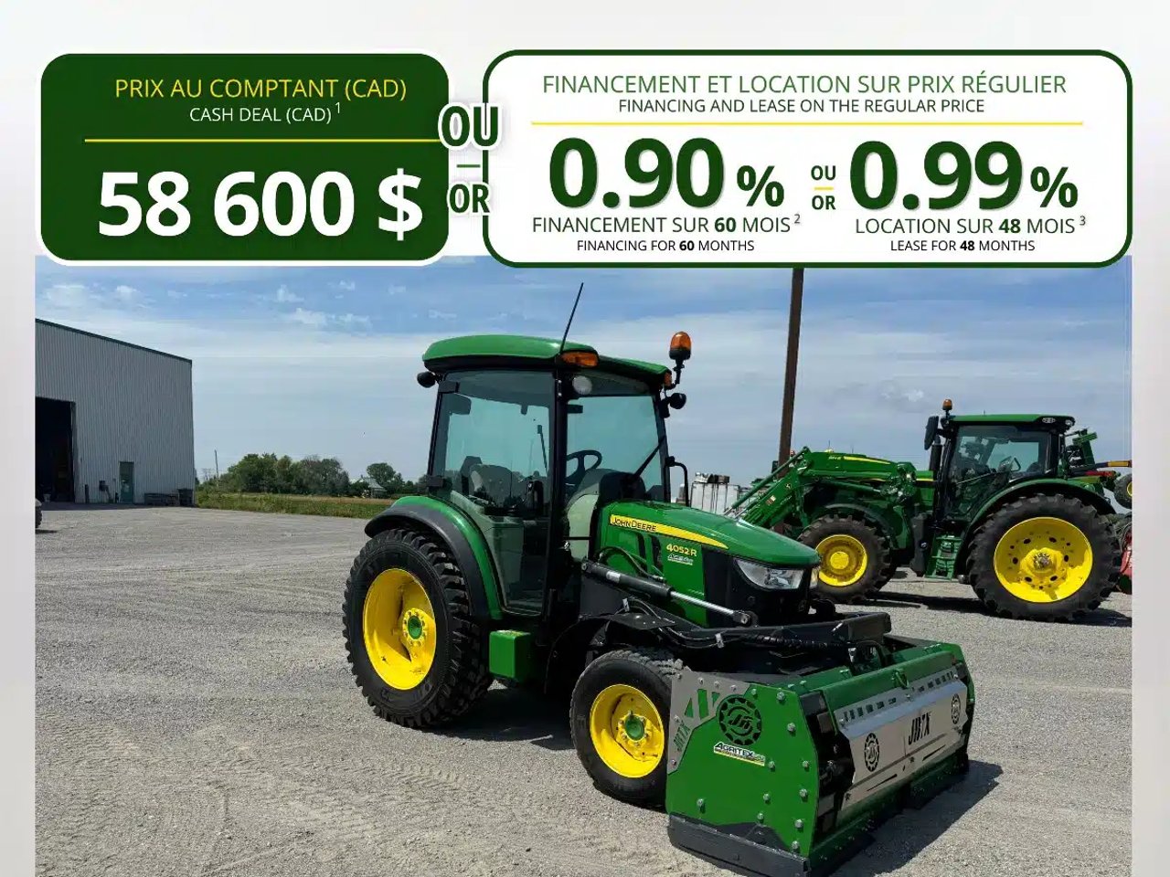 2021 John Deere 4052R Tracteur