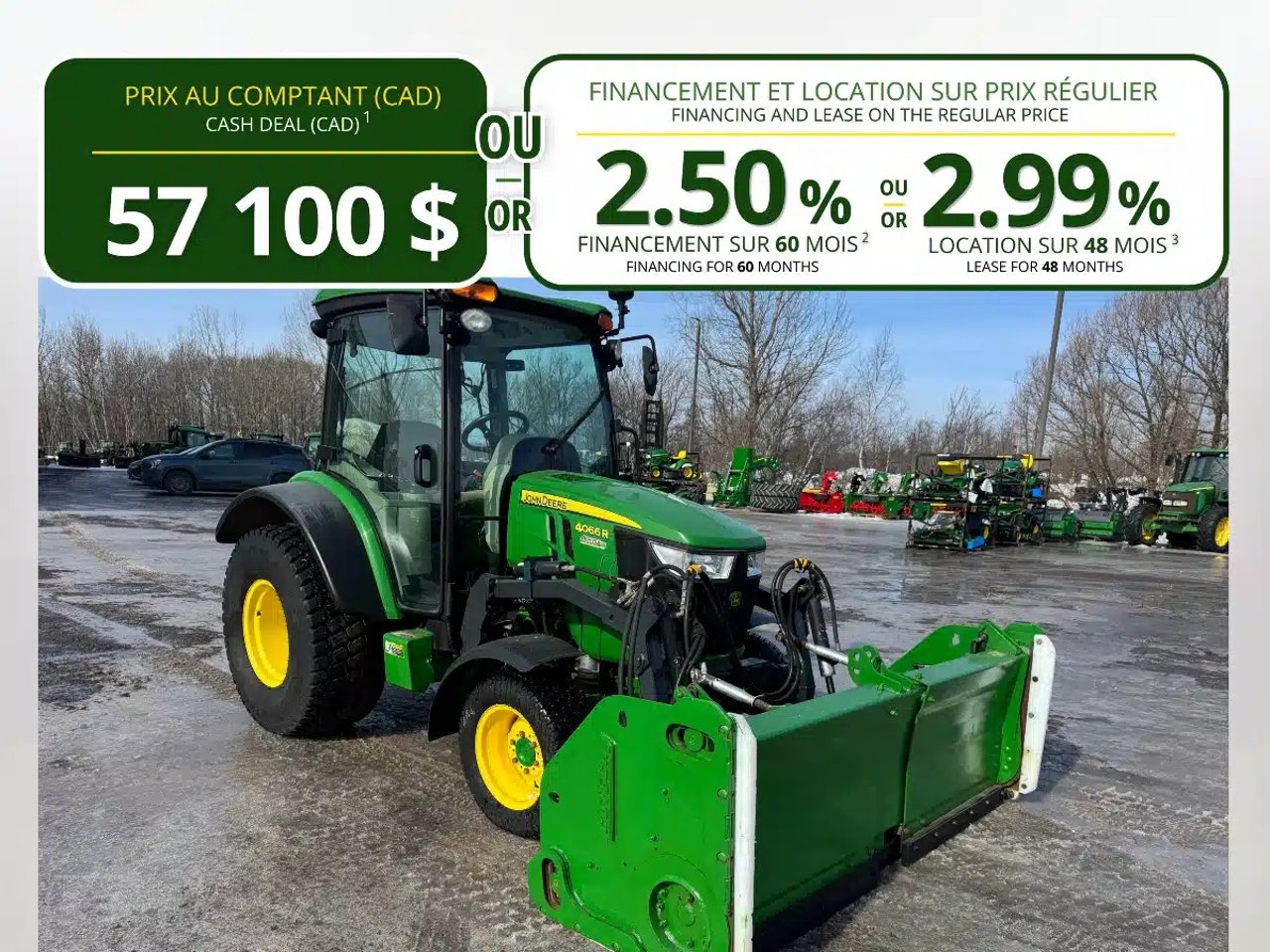 2021 John Deere 4066R Tracteur