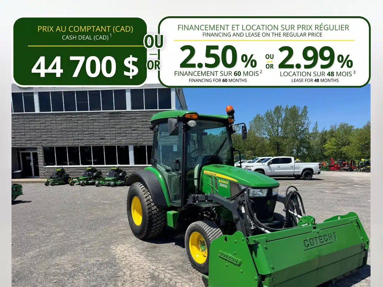 2021 John Deere 4066R Tracteur
