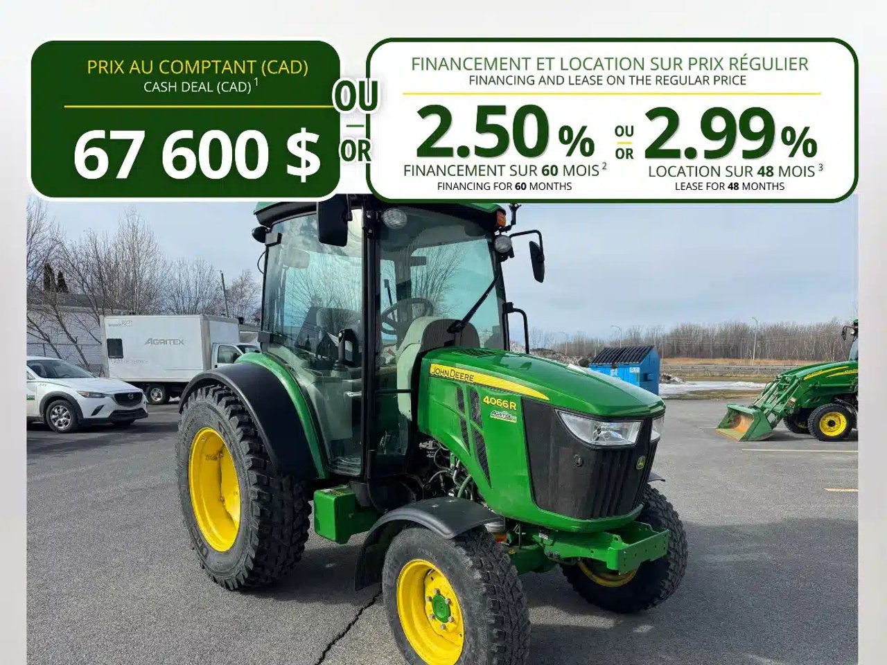 2022 John Deere 4066R Tracteur