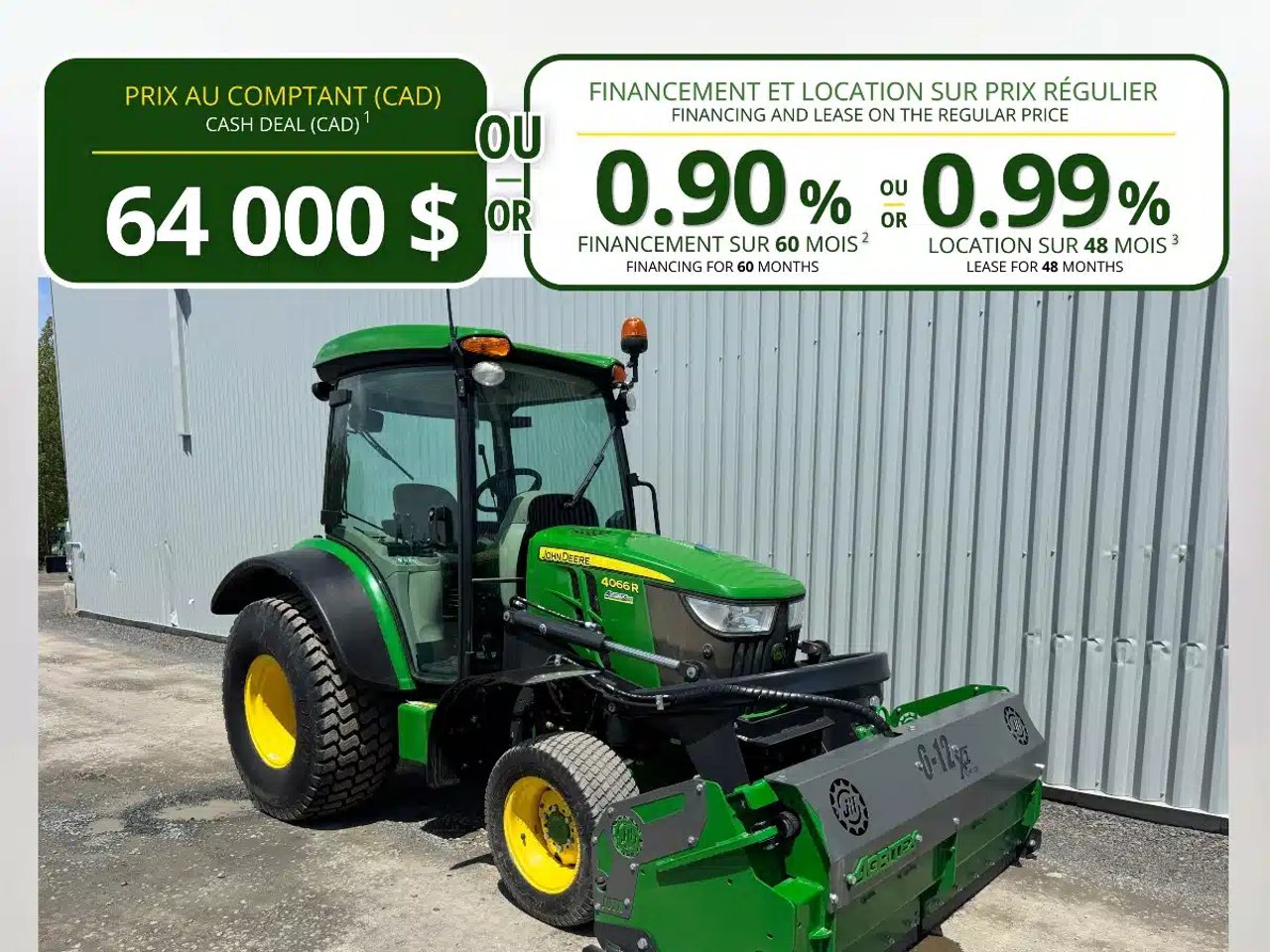 2022 John Deere 4066R Tracteur