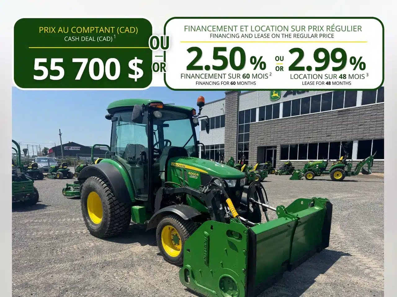 2021 John Deere 4066R Tracteur