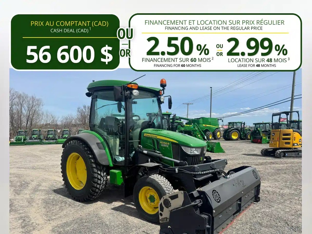 2020 John Deere 4066R Tracteur