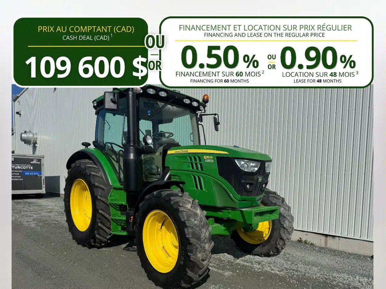 2020 John Deere 6110R Tracteur