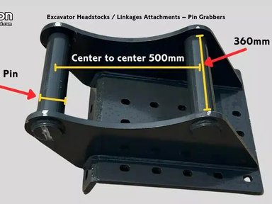 MDE Machinery 90 mm Heavy-Duty Wedge-Style Headstock / Linkages - Pin Grabbers accessoire d'excavatrice — photo 2