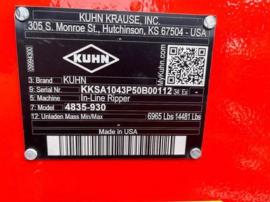2025 Kuhn 4835-930 défonceuse — photo 2