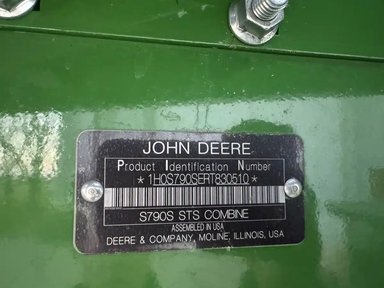 2024 John Deere S790 Batteuse — photo 2
