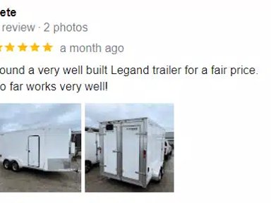 2026 Legend ALUMINUM V-NOSE Trailer — photo 2