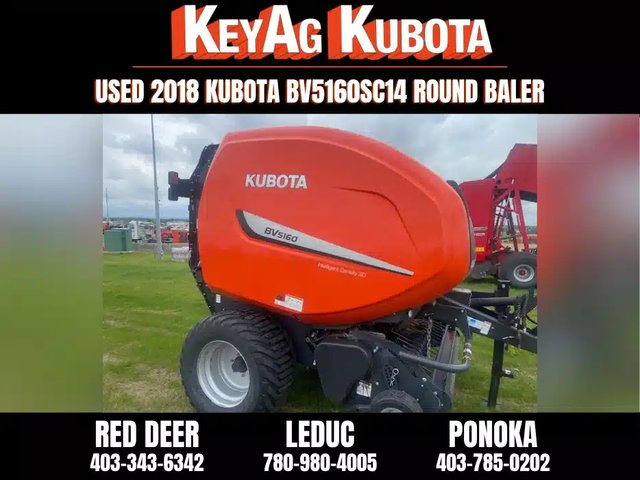 2018 Kubota BV5160SC14 Presse à Balle Ronde
