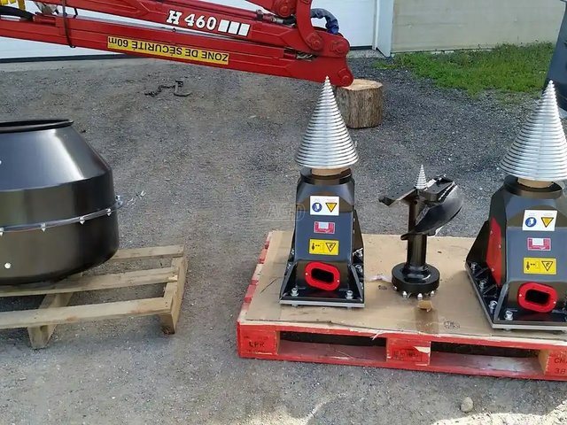 Black Splitter ! Mixeur à ciment vendu en option sur vrille S2x. La vrille fend bois en longueur, option