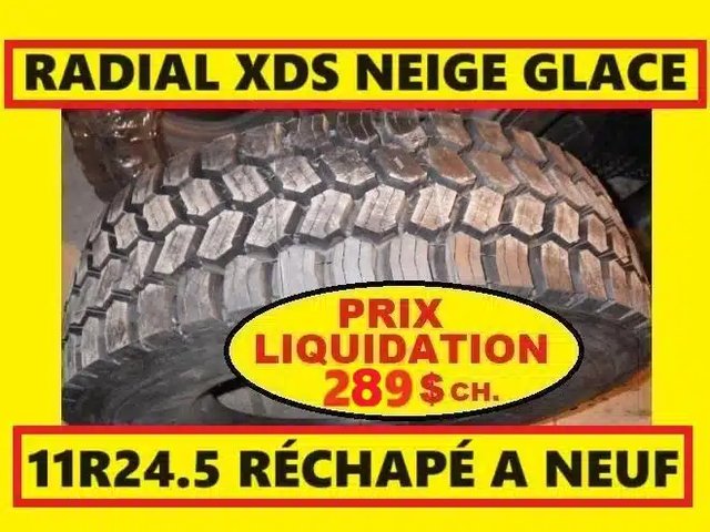 PNEU 11R24.5 RECHAPE A NEUF XDS Pneus