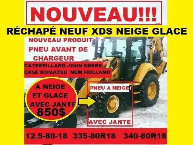 John Deere PNEU 12.5-80-18 NEUF 340-80R18 RADIAL 335-80R20 OU 340-80R20 Pneus et roues