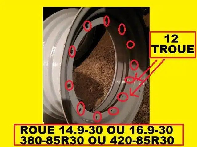 14.9R30 Pneus et roues